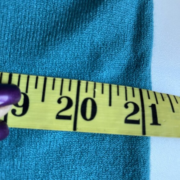 Lane Bryant Woman's V-Neck Sweater Size 14/16 Aqua Colorful Minimalist NWT - Picture 8 of 9